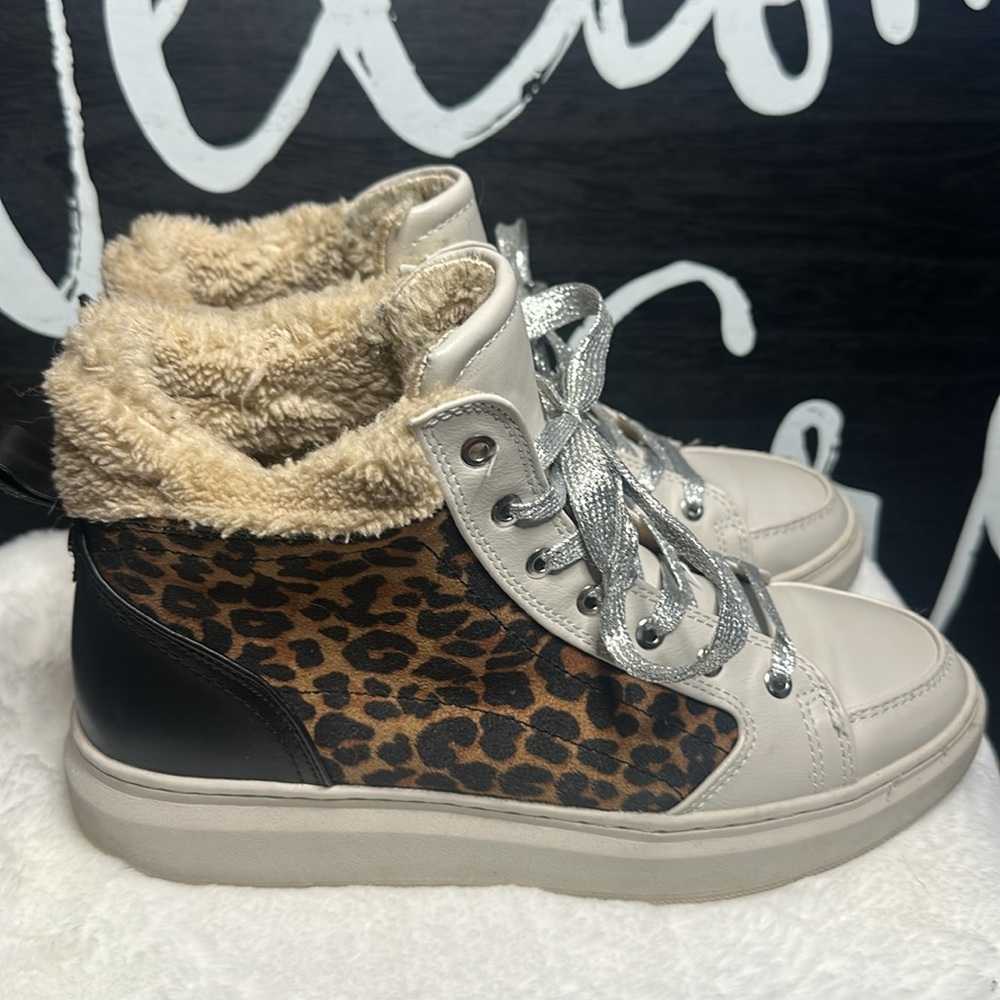 Marc Fisher High-Top Sneakers with Faux Fur Lining